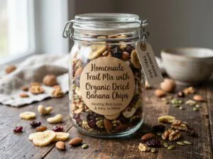 Homemade Trail Mix with Organic Dried Banana Chips