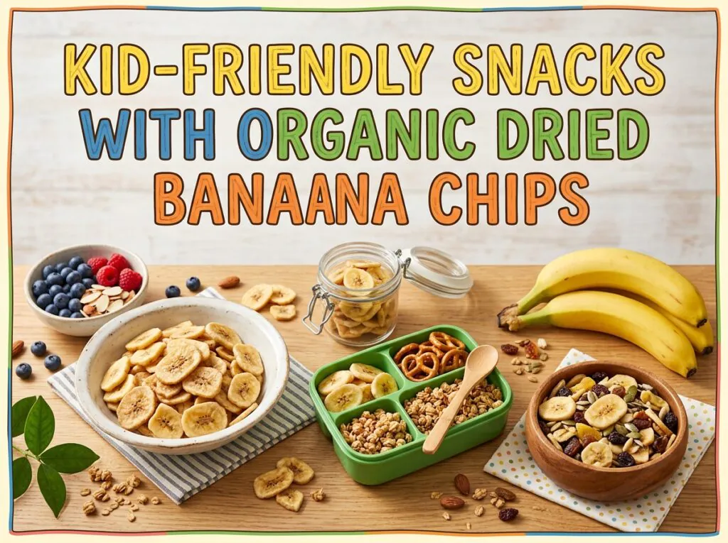 Kid Friendly Snacks with Organic Dried Banana Chips