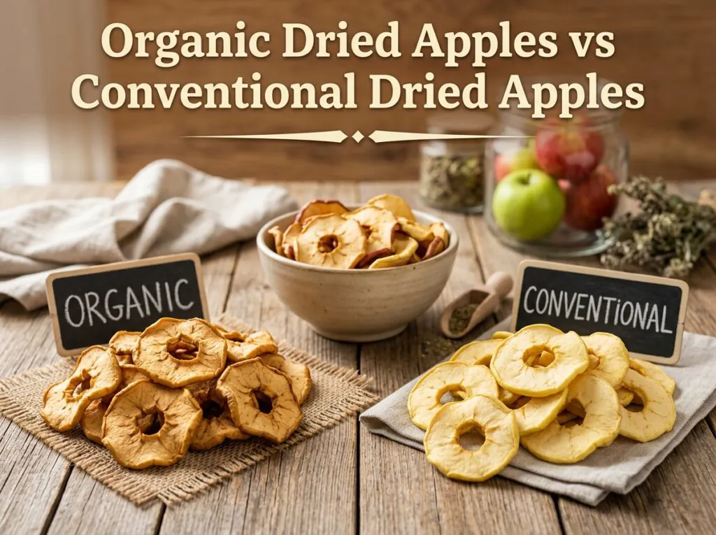 Organic Dried Apples vs Conventional Dried Apples