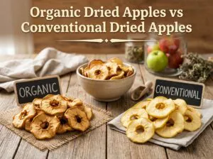 Organic Dried Apples vs Conventional Dried Apples