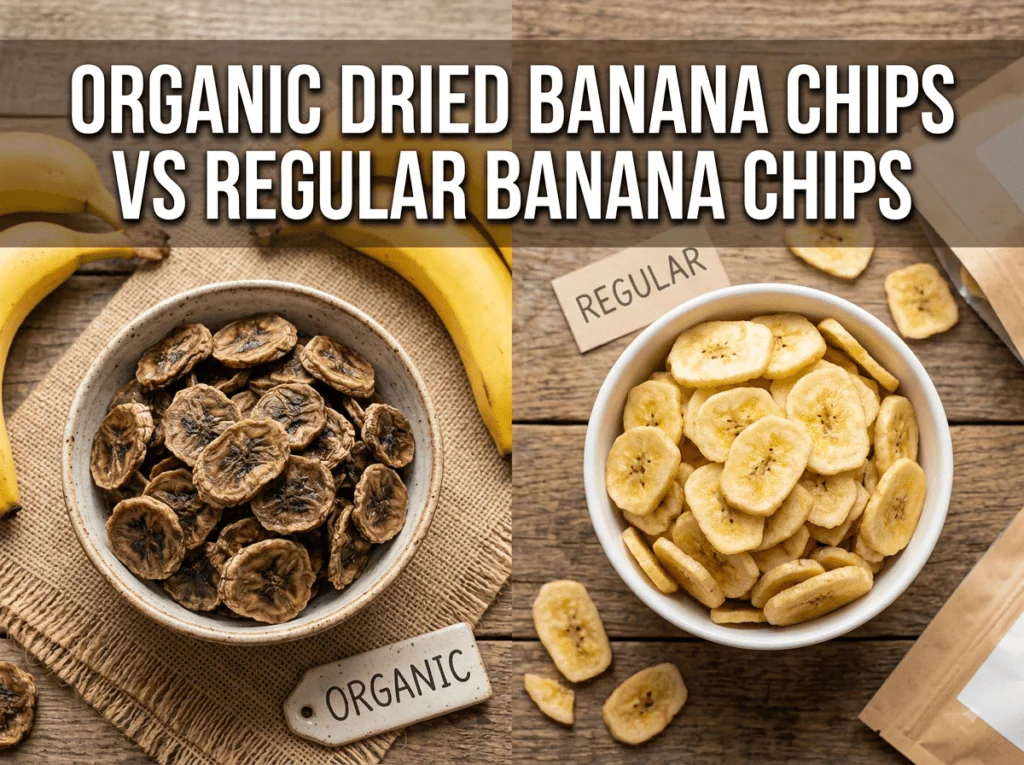 Organic Dried Banana Chips vs Regular Banana Chips